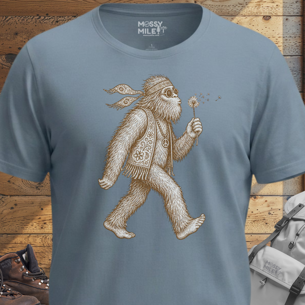 Hippie Bigfoot Dandelion T-Shirt