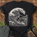 Bigfoot Surfing Wave T-shirt