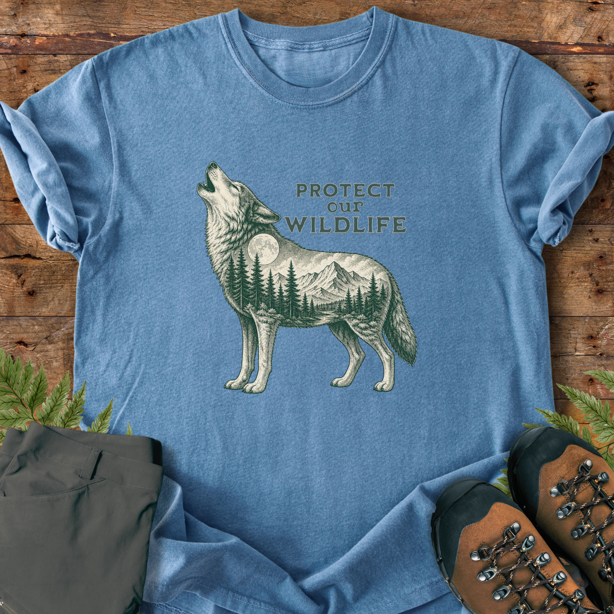 Howling Wolf Protect Wildlife T-Shirt