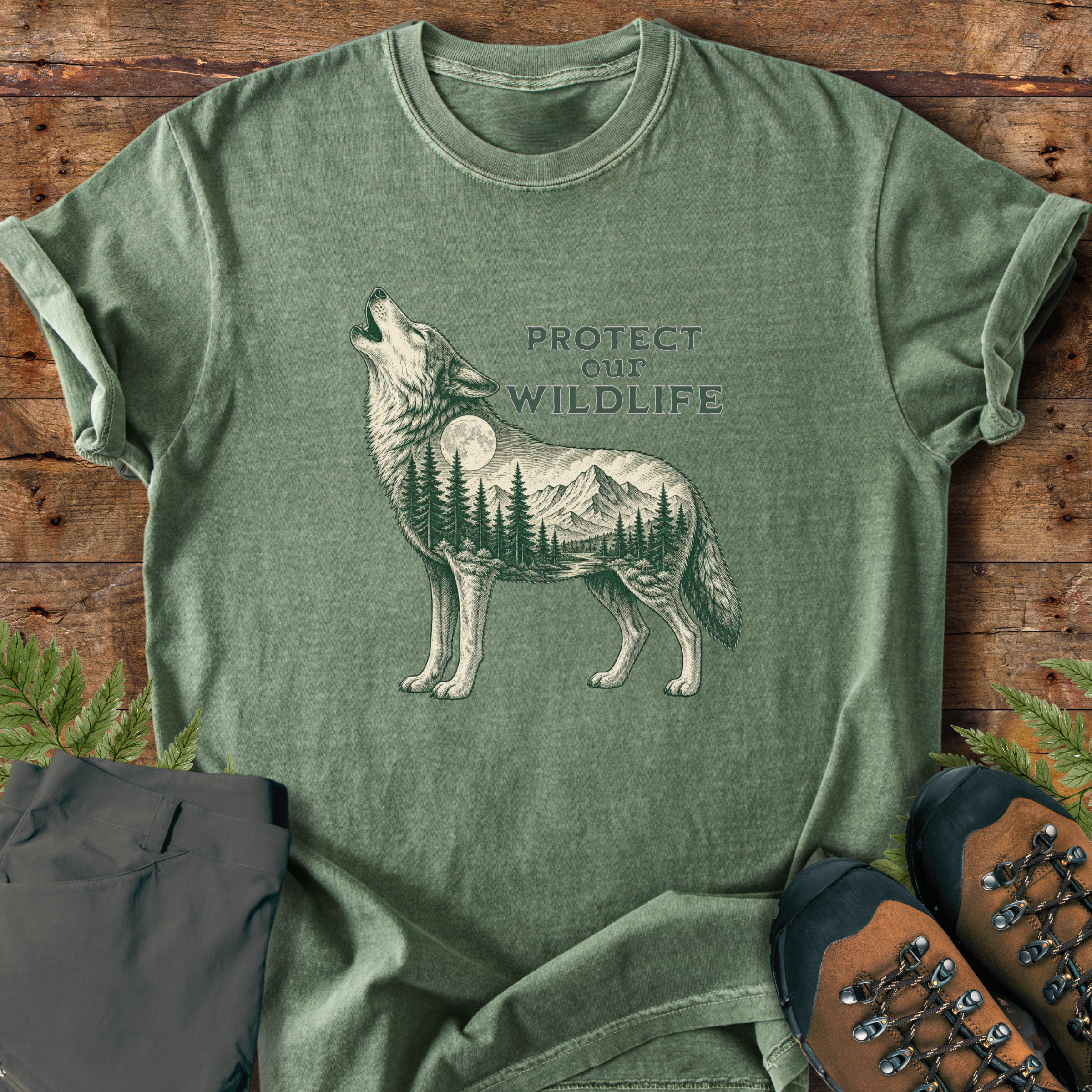 Howling Wolf Protect Wildlife T-Shirt