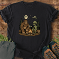 Bigfoot Alien Camping T-Shirt
