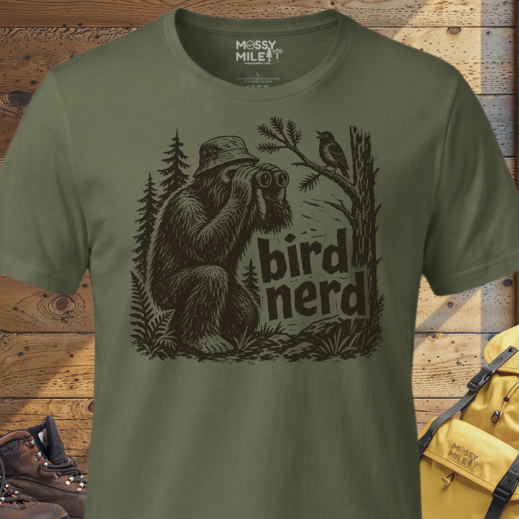 Bigfoot Bird Nerd T-Shirt