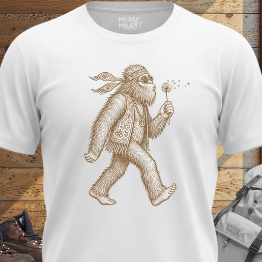 Hippie Bigfoot Dandelion T-Shirt