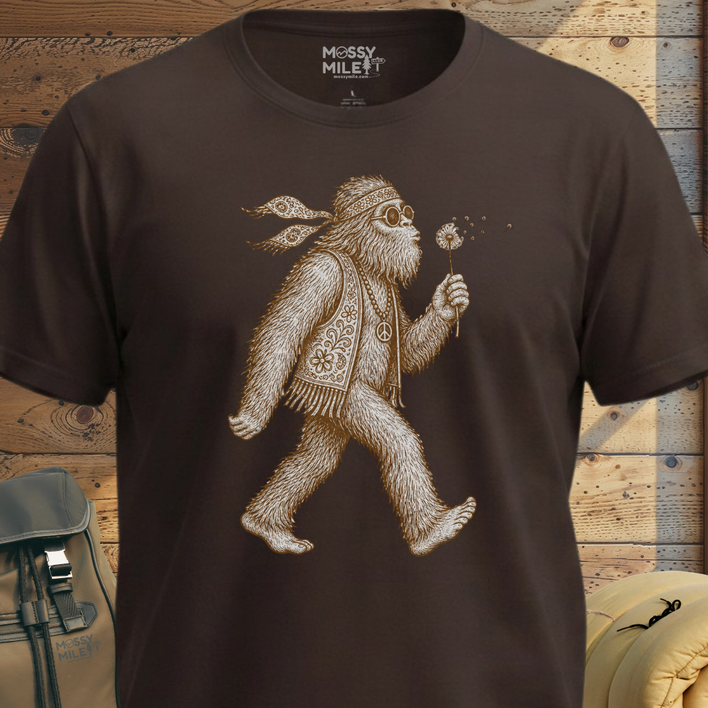 Hippie Bigfoot Dandelion T-Shirt