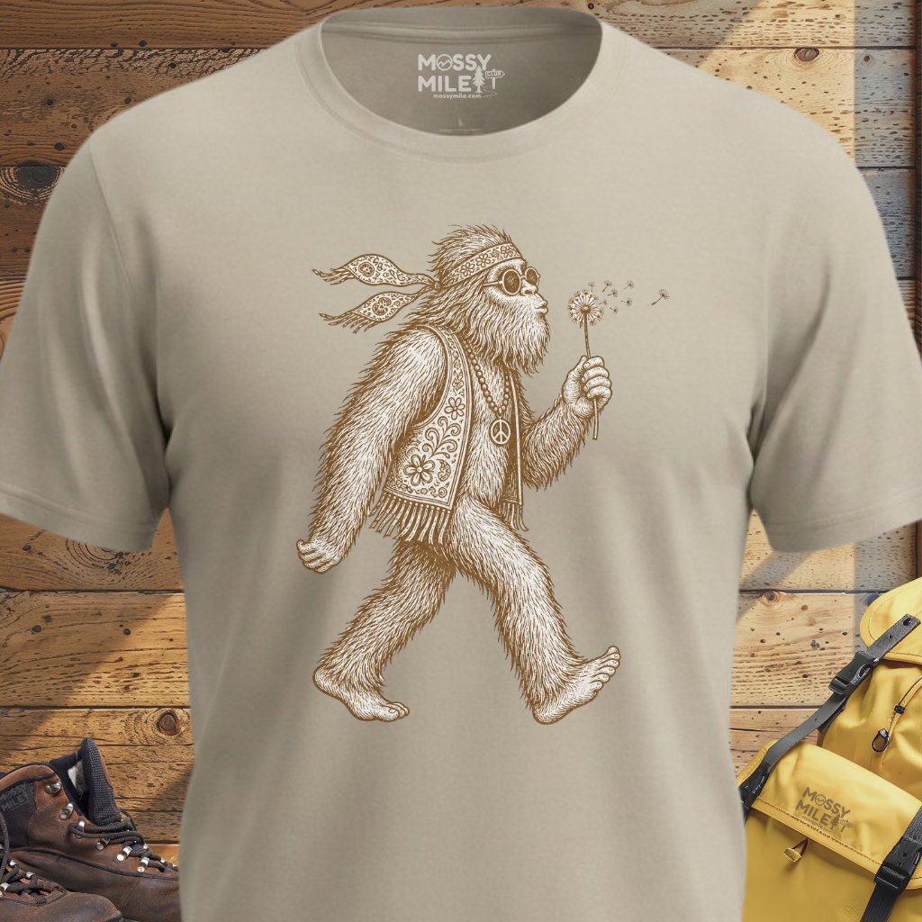 Hippie Bigfoot Dandelion T-Shirt